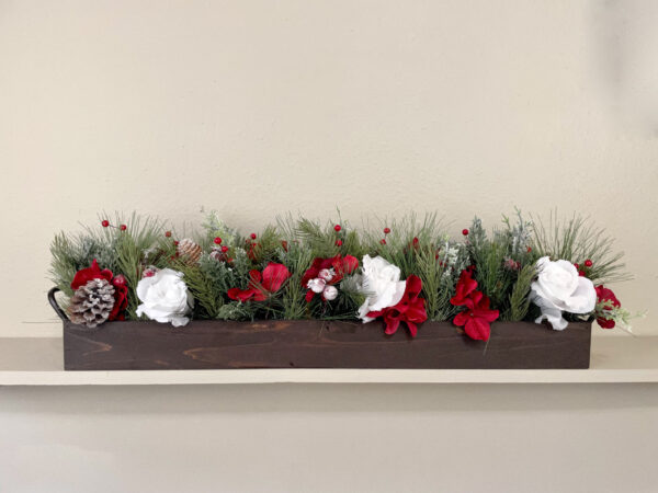 Snowy Rose Christmas Centerpiece - Image 4