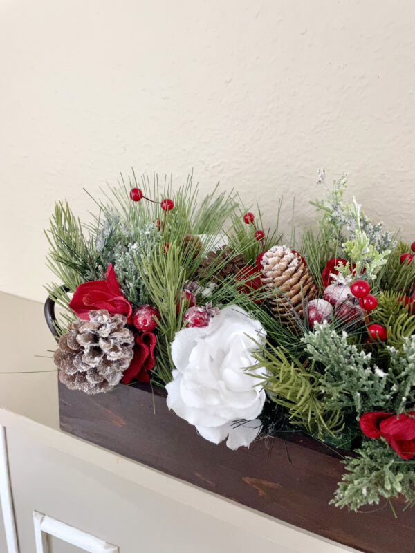 Snowy Rose Christmas Centerpiece - Image 5