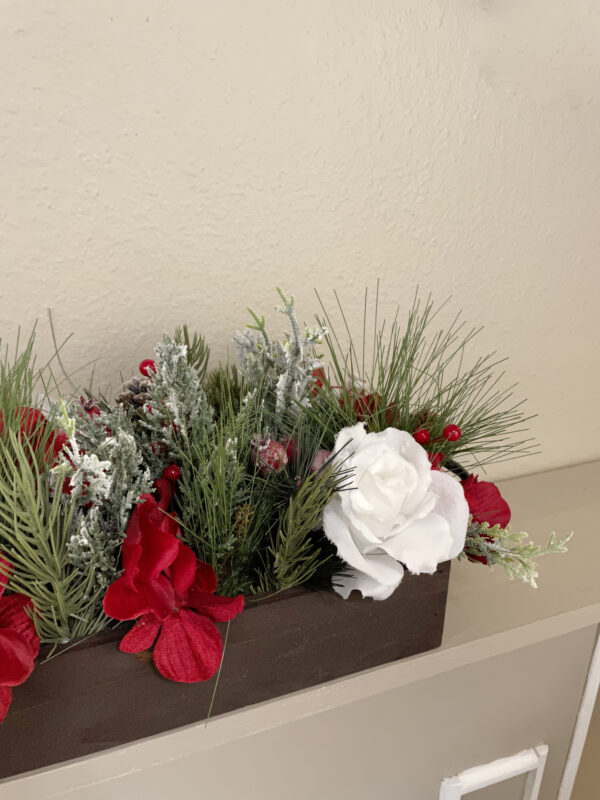 Snowy Rose Christmas Centerpiece - Image 7