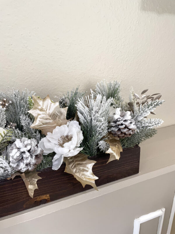 Flocked Poinsettia Centerpiece (available as a set) - Image 7