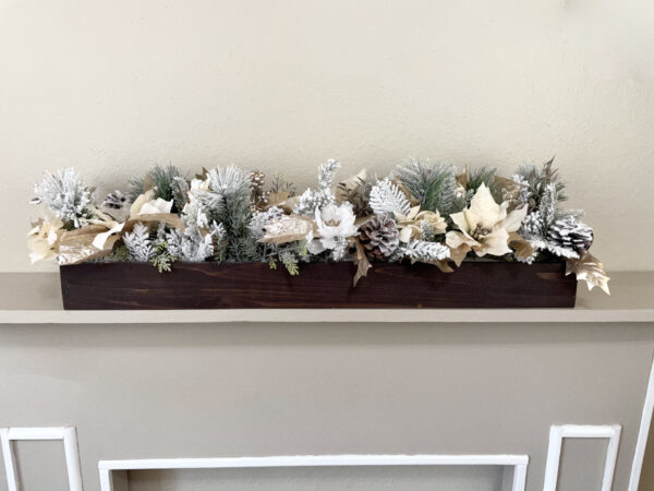 Flocked Poinsettia Centerpiece (available as a set) - Image 8