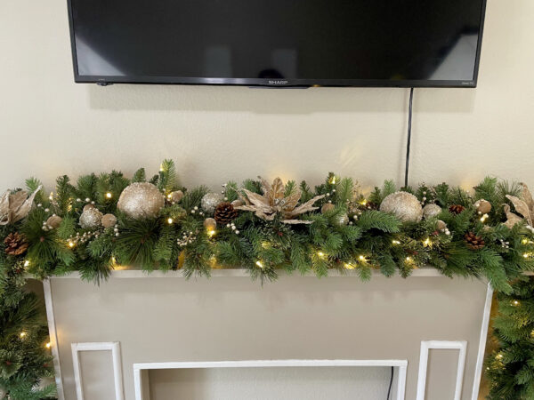 Green and Gold Pine Garland - Image 5