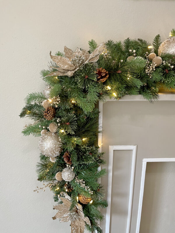Green and Gold Pine Garland - Image 2