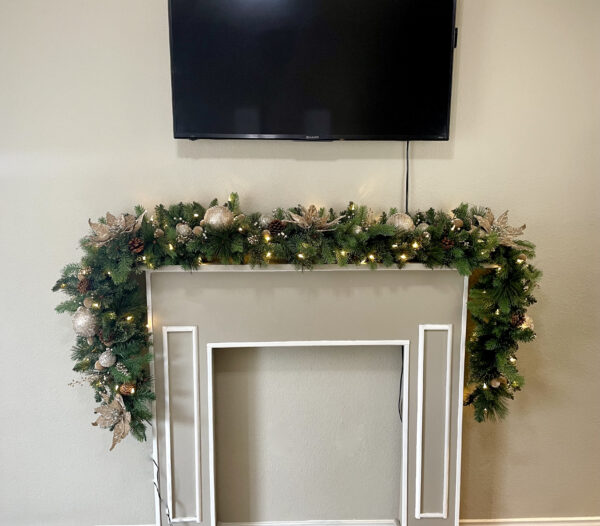 Green and Gold Pine Garland - Image 7