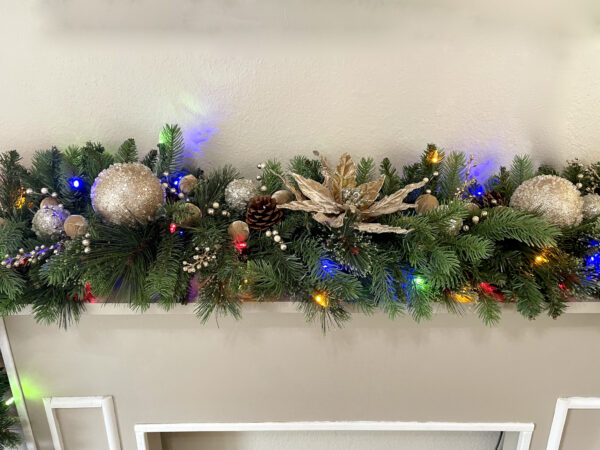 Green and Gold Pine Garland - Image 8