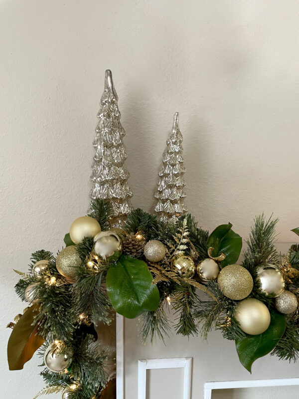 Gold Ornament Magnolia Garland - Image 2
