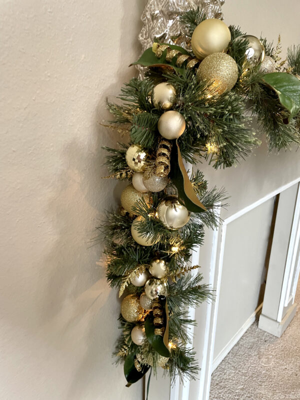 Gold Ornament Magnolia Garland - Image 5