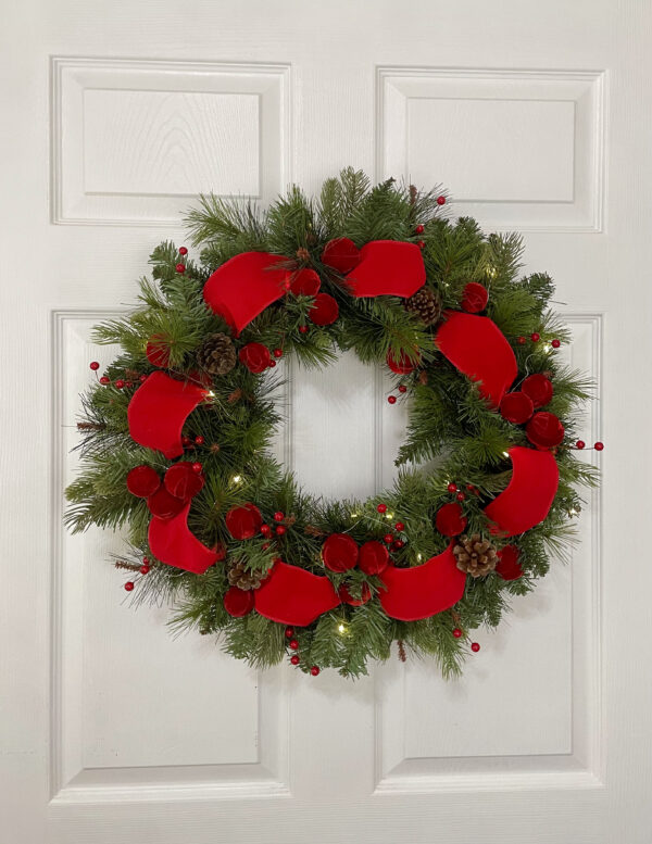 Red Velvet Christmas Wreath - Image 7