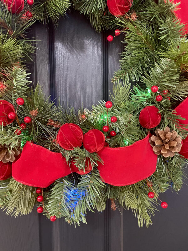 Red Velvet Christmas Wreath - Image 9