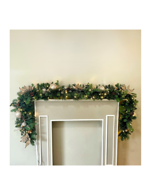 Green and Gold Pine Garland