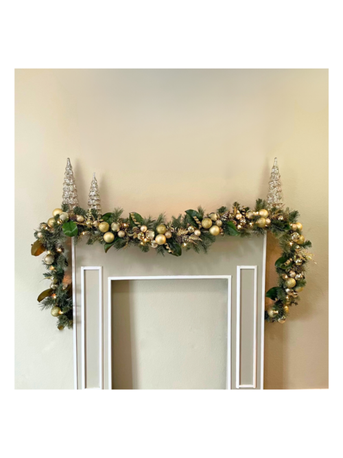 Gold Ornament Magnolia Garland