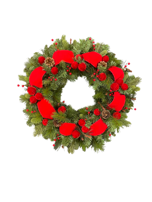 Red Velvet Christmas Wreath