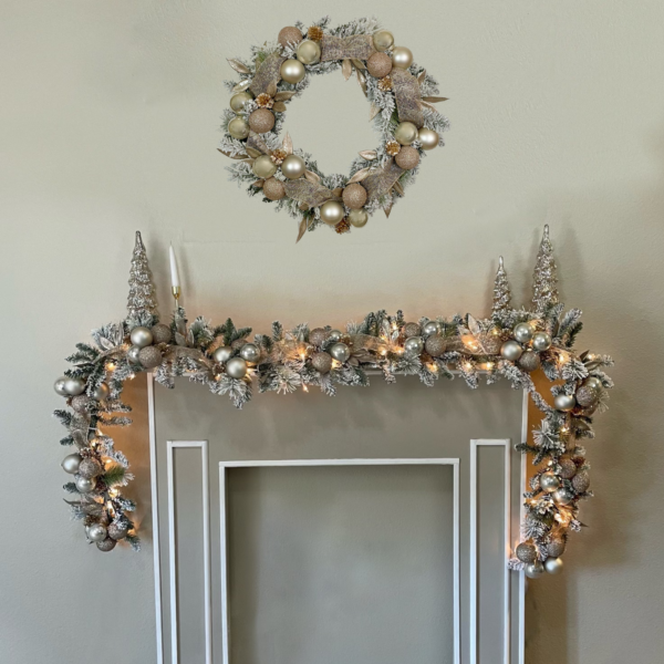 Flocked Gold Ornament Garland (available as a set) - Image 9