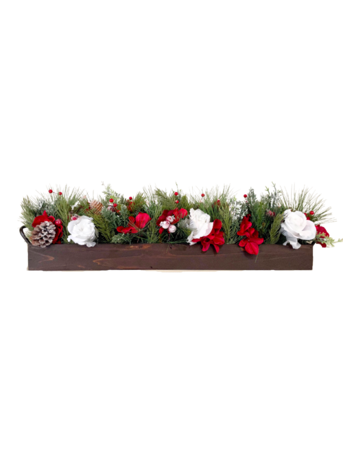 Snowy Rose Christmas Centerpiece