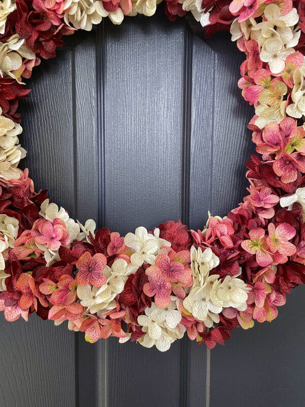 Valentines Blended Hydrangea Wreath - Image 5