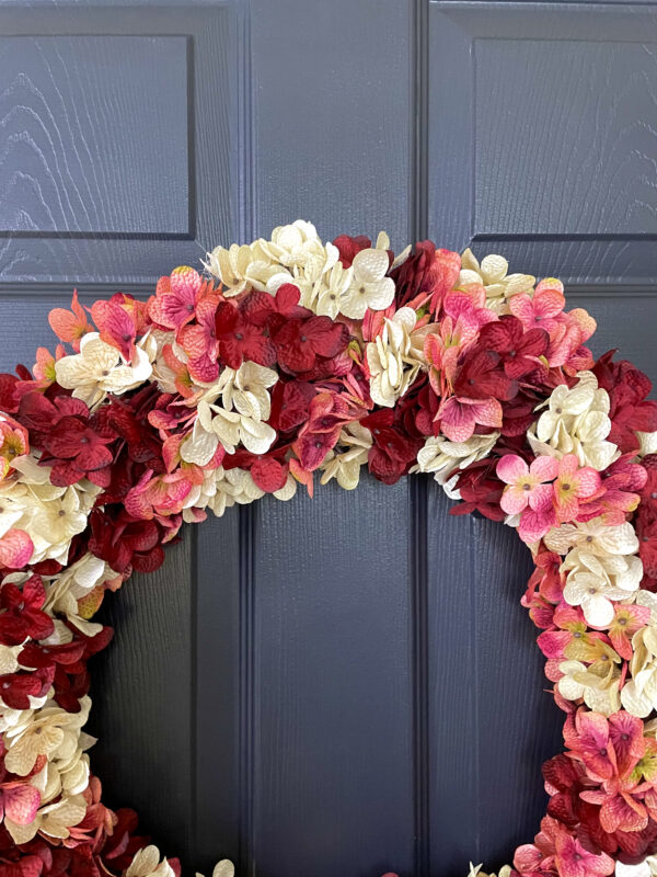 Valentines Blended Hydrangea Wreath - Image 4