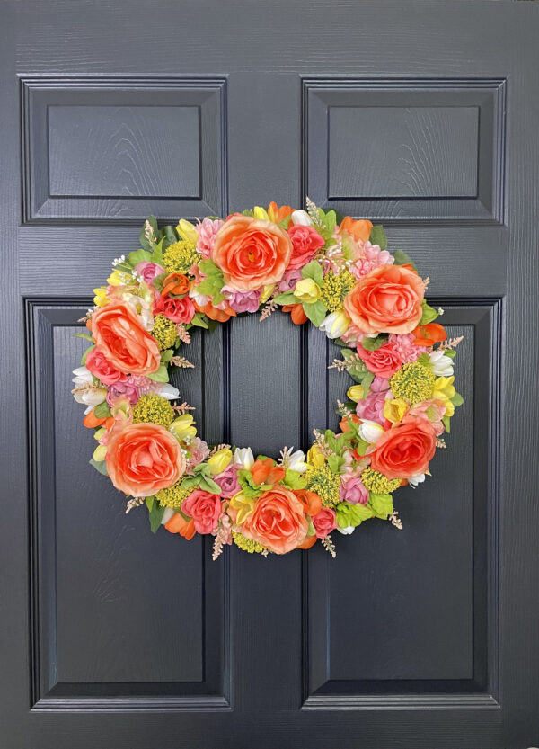 Yellow and Orange Floral Wreath - Image 2