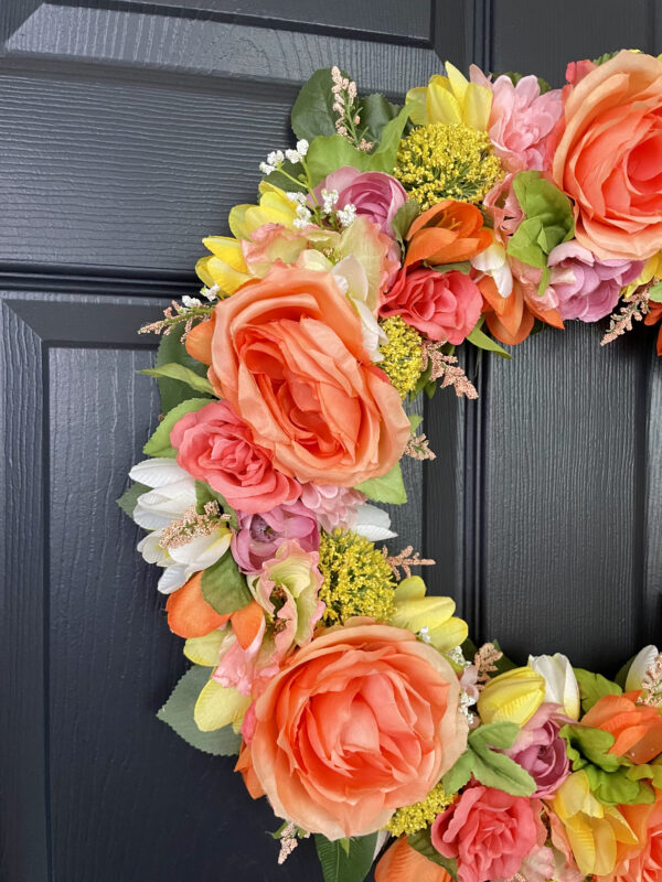 Yellow and Orange Floral Wreath - Image 3