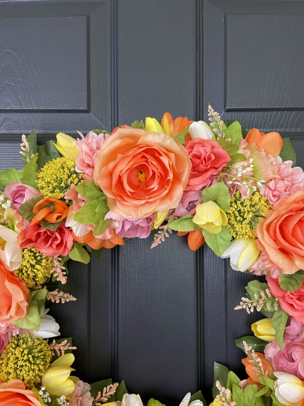 Yellow and Orange Floral Wreath - Image 4