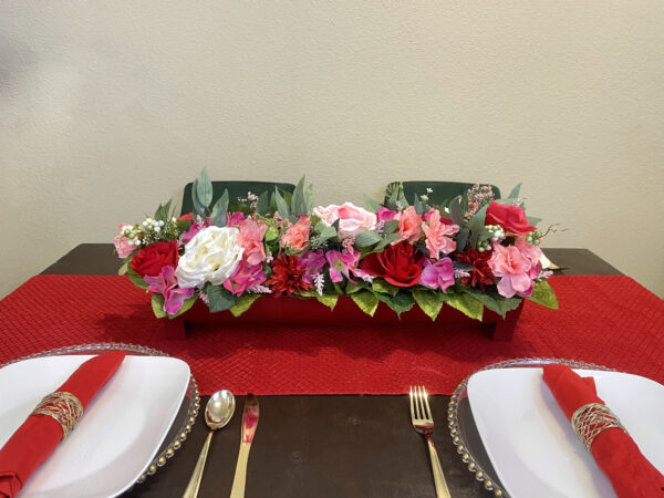 Valentines Day Centerpiece in metal tray - Image 2