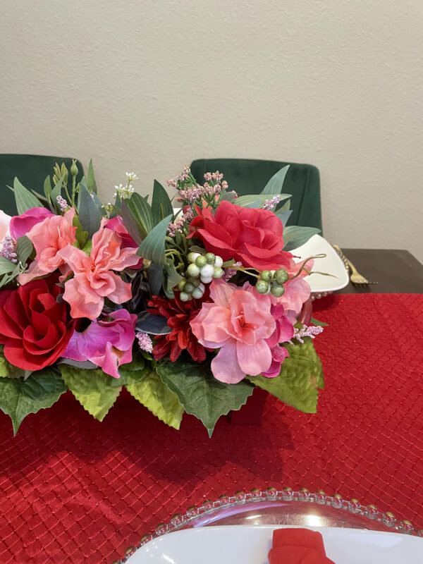 Valentines Day Centerpiece in metal tray - Image 6