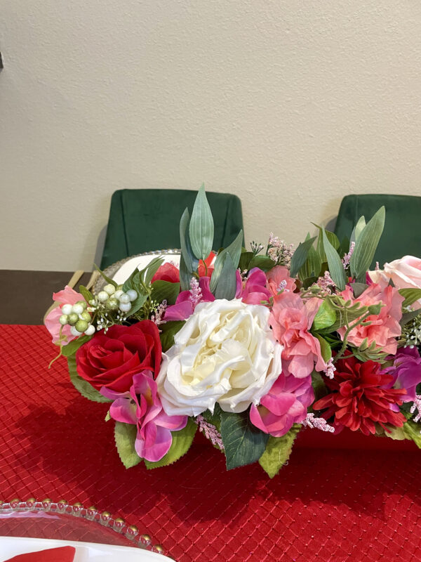 Valentines Day Centerpiece in metal tray - Image 4