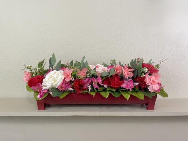 Valentines Day Centerpiece in metal tray - Image 5