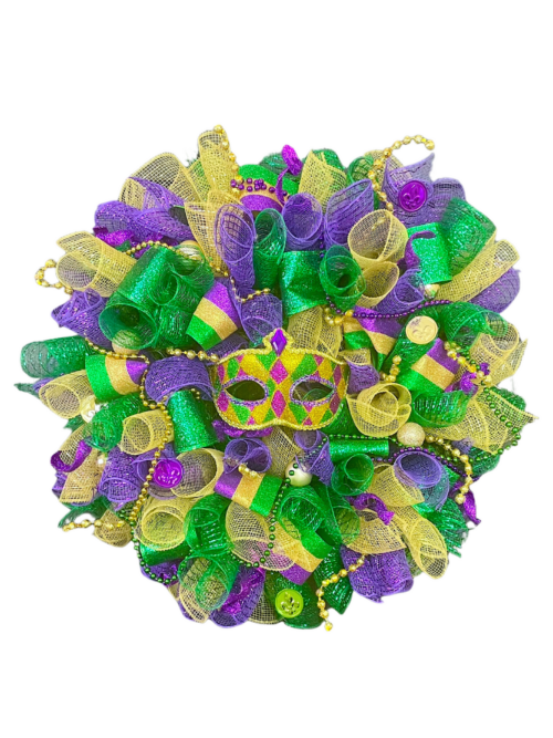 Mardi Gras Mask Wreath