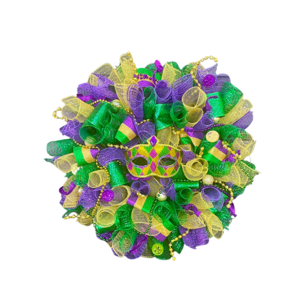 Mardi Gras Mask Wreath