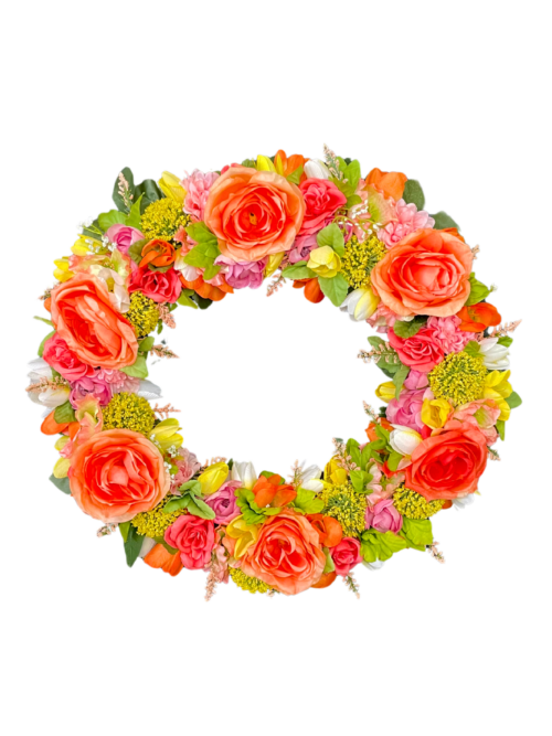 Yellow and Orange Floral Wreath