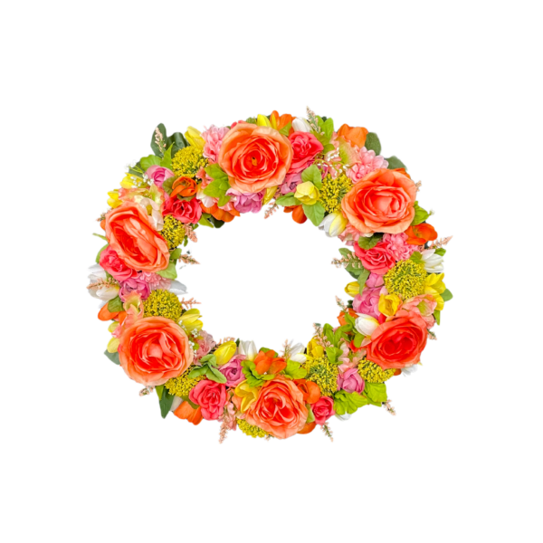 Yellow and Orange Floral Wreath