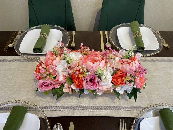 Peach Peony Mini Centerpiece - Image 6